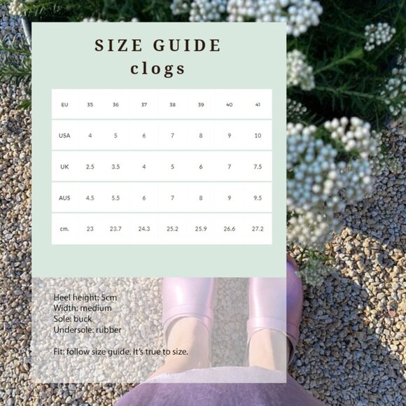 Brand new - never worn Clogsland Natural Leather Handmade Clogs – Turquoise - Picture 5 of 5